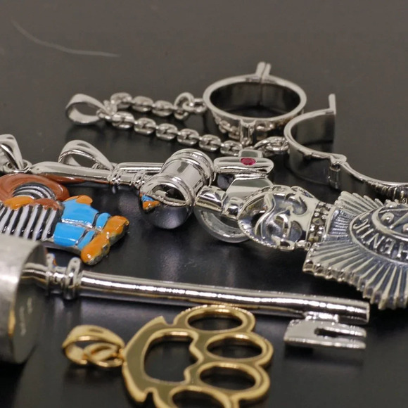 COPY - Handcrafted Sterling Silver & Rhodium - Two-Way Sign Pendant - Picture 3 of 4